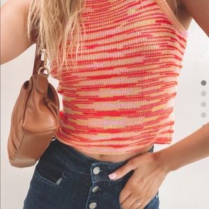 NWOT beginning boutique chicago tank orange